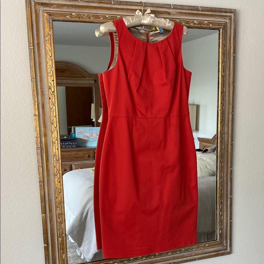 Tahari Red Halter Sheath Mini Dress Cocktail